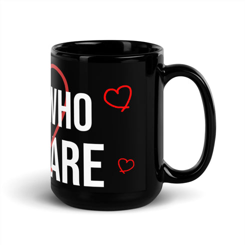 Love Who You Are Black Taza brillante